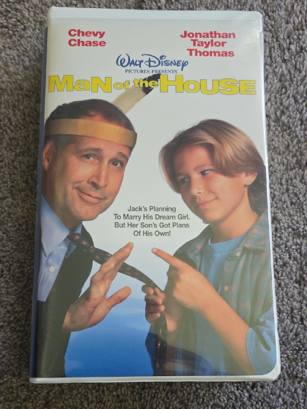 Disney Man of the House VHS White and Yellow Cover
